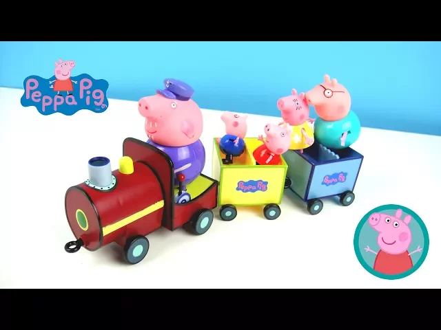 玩粉紅豬小妹 爺爺的火車 發聲玩具 佩佩豬 喬治 玩具開箱